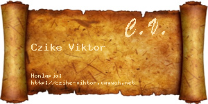 Czike Viktor névjegykártya